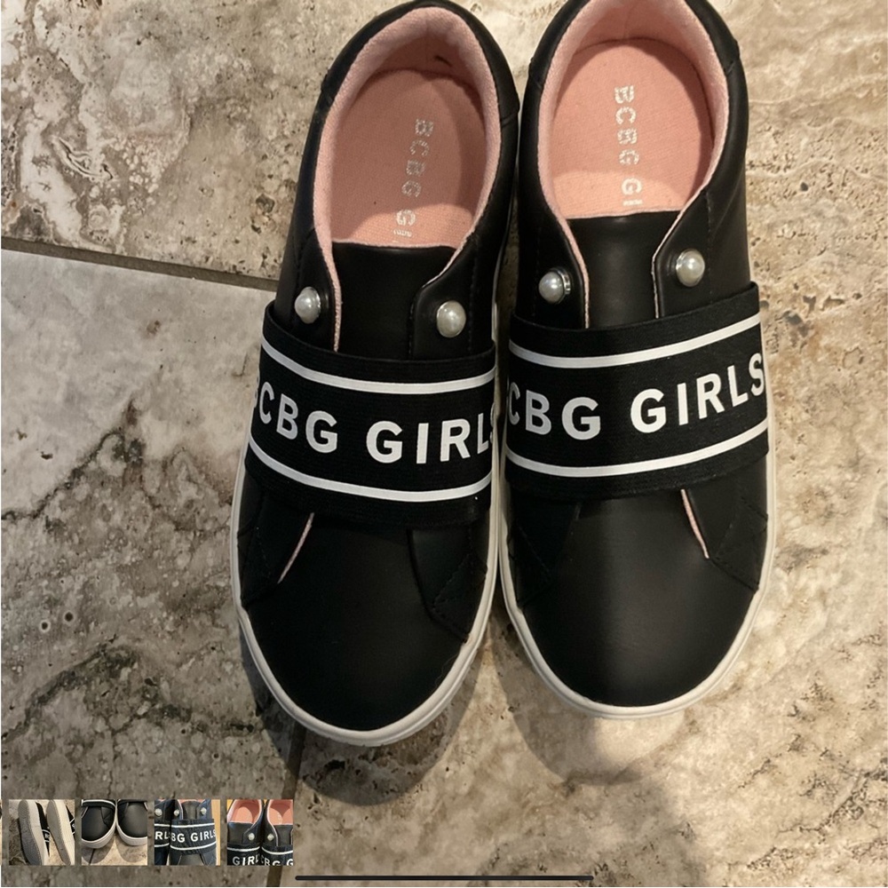 BCBGeneration Black and Pink Kids Sneakers